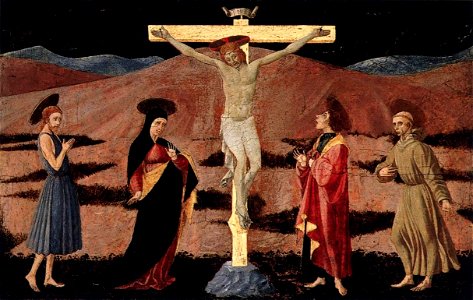 Paolo Uccello - Crucifixion - WGA23233. Free illustration for personal and commercial use.
