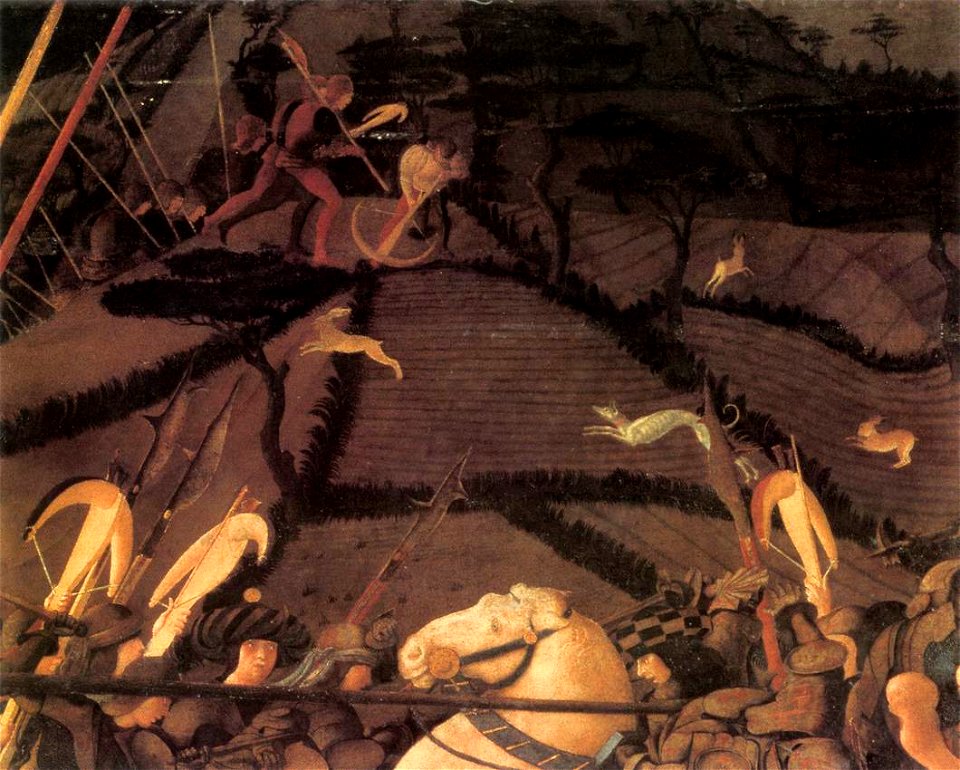 Paolo Uccello - Bernardino della Ciarda Thrown Off His Horse (detail) - WGA23219