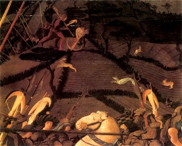 Paolo Uccello - Bernardino della Ciarda Thrown Off His Horse (detail) - WGA23219