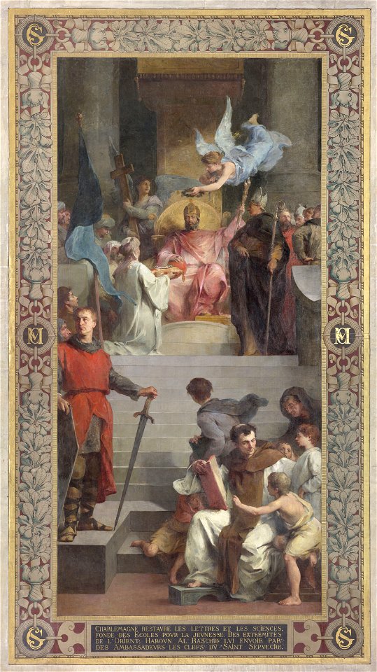 Panthéon - Les ambassadeurs de Haroun al Rashid offrent les clefs du Saint Sépulcre à Charlemagne (hlw17 0027)