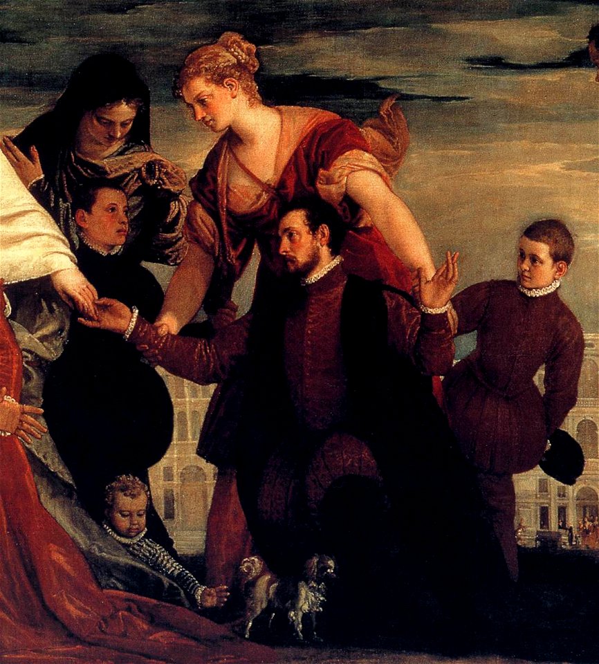 Paolo Veronese - The Adoration of the Virgin by the Coccina Family (detail) - WGA24819