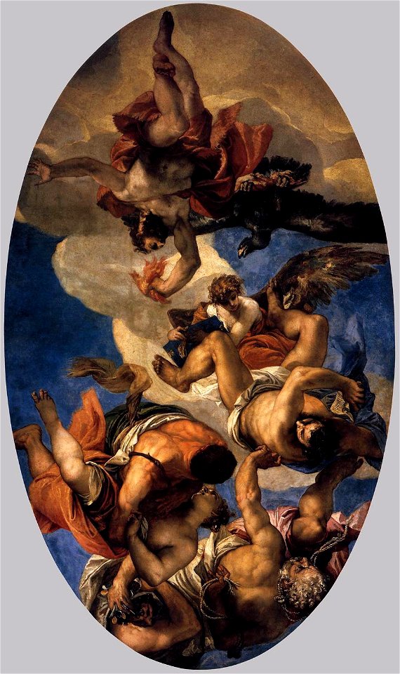 Paolo Veronese - Jupiter Hurling Thunderbolts at the Vices - WGA24935