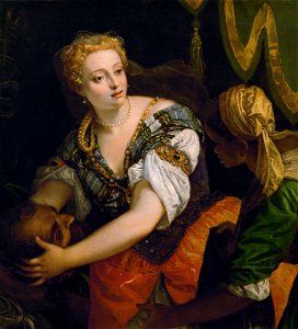 Paolo Caliari, gen. Veronese, , Kunsthistorisches Museum Wien, Gemäldegalerie - Judith mit dem Haupt des Holofernes - GG 34 - Kunsthistorisches Museum. Free illustration for personal and commercial use.