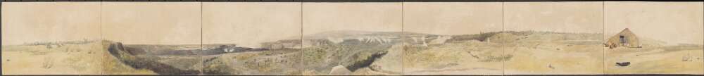 Panoramic view of the crater of Kilauea, Hawaii, 1855, watercolour by James Gay Sawkins