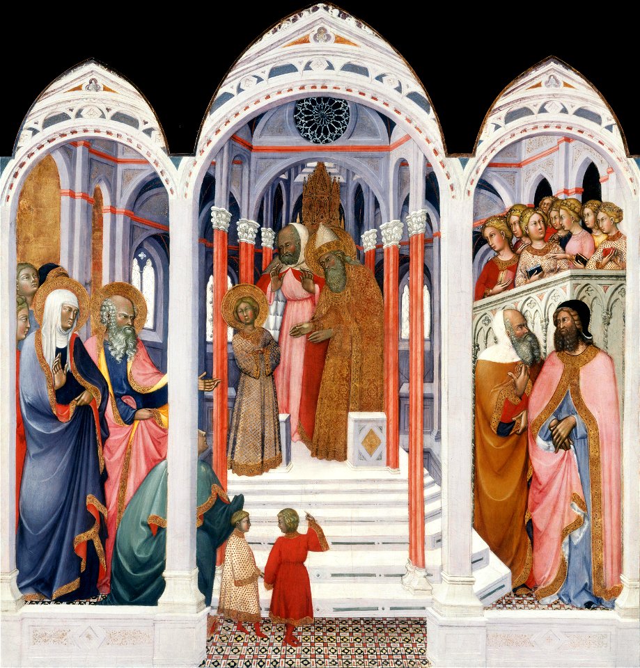 Paolo di Giovanni Fei. c. 1400 Presentation of the Virgin.National Gallery of Art (Washington, D.C.)