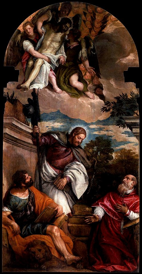 Paolo Veronese - Sts Mark, James and Jerome with the Dead Christ Borne by Angels - WGA24832