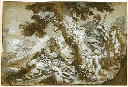 Paolo Gerolamo Piola - The Rest on the Flight into Egypt - Google Art Project