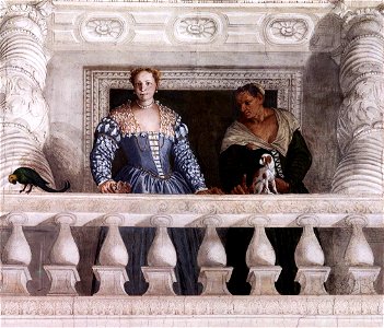 Paolo Veronese - Figures behind the Parapet - WGA24895. Free illustration for personal and commercial use.
