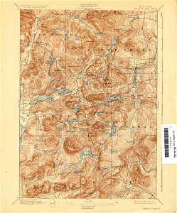 Paradox Lake New York USGS topo map 1895. Free illustration for personal and commercial use.