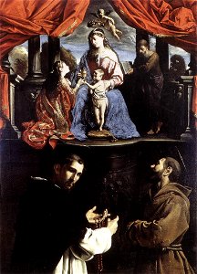 Paolini, Pietro - The Mystic Marriage of St Catherine of Alexandria - c. 1632. Free illustration for personal and commercial use.