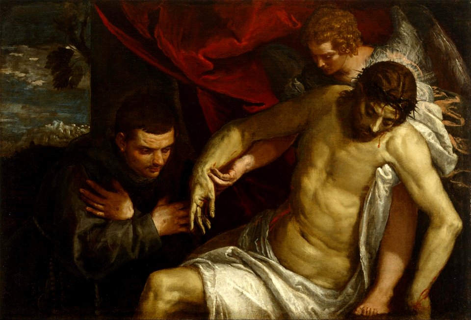 Paolo Veronese - The Dead Christ Supported by an Angel and Adored by a Franciscan - Google Art Project