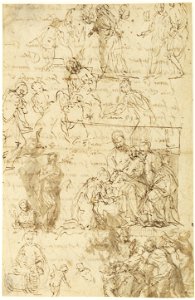 Paolo Veronese - The Mystic Marriage of Saint Catherine and other studies - Google Art Project