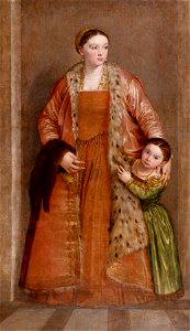 Paolo Veronese - Portrait of Countess Livia da Porto Thiene and her Daughter Deidamia - Walters 37541