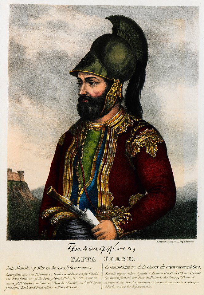 Pappa Flesh Late Minister of War in the Greek Government - Friedel Adam De - 1830