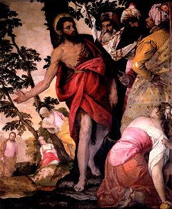 Paolo Veronese - St John the Baptist Preaching - WGA24813. Free illustration for personal and commercial use.