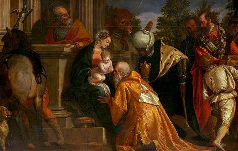 Paolo Caliari, gen. Veronese und Werkstatt, , Kunsthistorisches Museum Wien, Gemäldegalerie - Anbetung der Könige - GG 1515 - Kunsthistorisches Museum