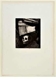 Par la fente du mur, une tête de mort fut projetée from the series Le juré Odilon Redon