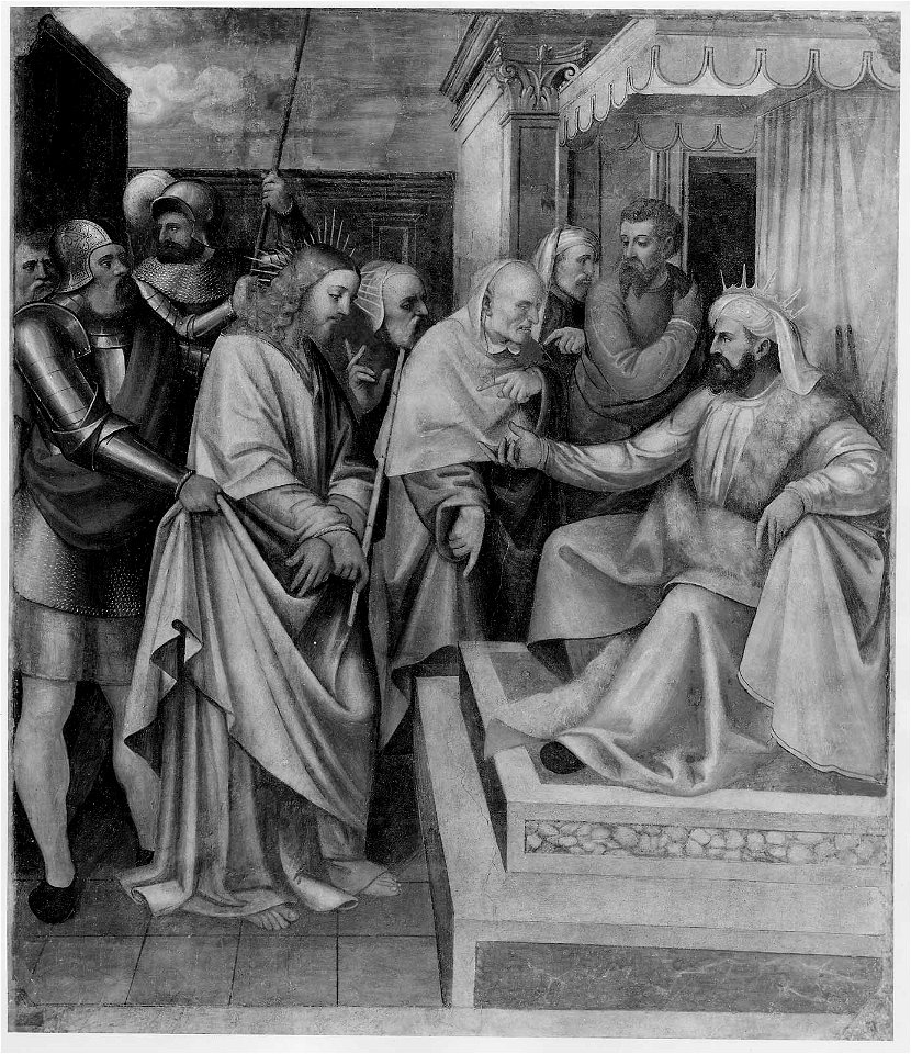 Paolo da Caylina - Christ before Caiaphas - 45.5 - Museum of Fine Arts