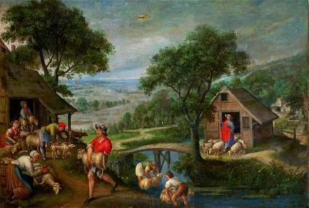 Marten van Valckenborch - Parable of Christ as the Good Shepherd (June)