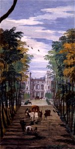 Paolo Veronese - Landscape, villa Barbaro. Free illustration for personal and commercial use.