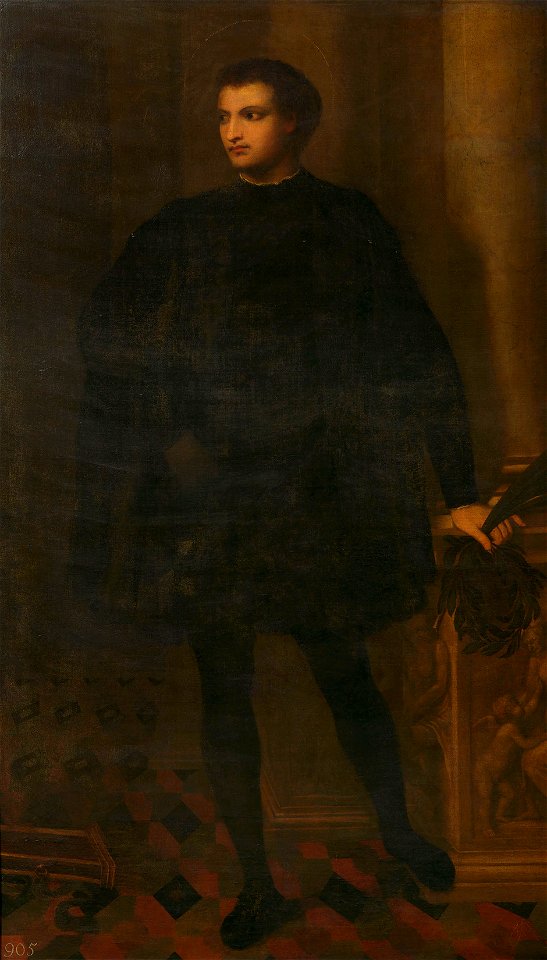 Paris Bordone (Treviso 1500-Venice 1571) - Portrait of a Man with a Laurel-Wreath - RCIN 406039 - Royal Collection