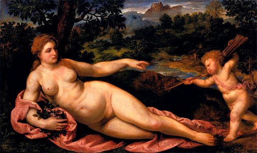 Paris Bordone - Venus and Cupid - WGA02465