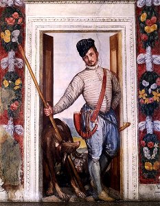 Paolo Veronese - Nobleman in Hunting Attire - WGA24915. Free illustration for personal and commercial use.