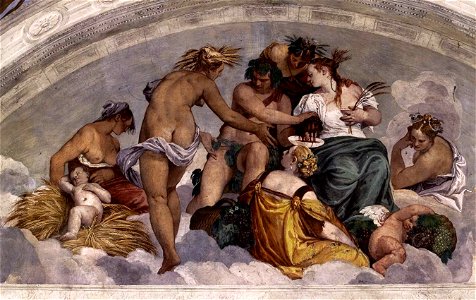 Paolo Veronese - Bacchus and Ceres - WGA24896. Free illustration for personal and commercial use.
