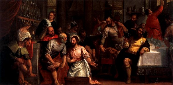 Paolo Veronese - Christ Washing the Feet of the Disciples - WGA24846. Free illustration for personal and commercial use.