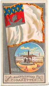 Paris, from the City Flags series (N6) for Allen & Ginter Cigarettes Brands