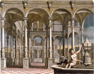 Paris Bordone - david-and-bathsheba (2) - Walters Museum - Baltimora