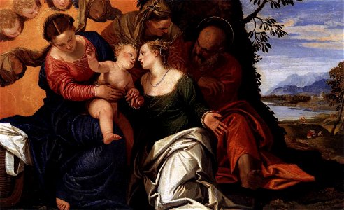 Paolo Veronese - Mystic Marriage of St Catherine - WGA24759. Free illustration for personal and commercial use.
