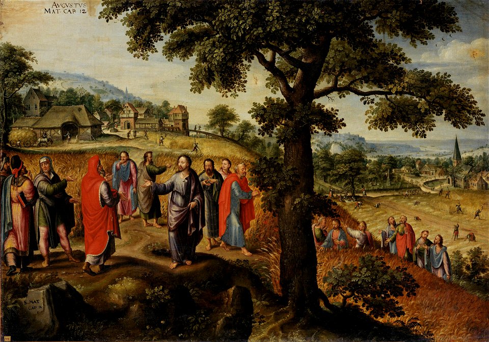 Marten van Valckenborch - Christ defends the plucking of the ears of grain on the Sabbath (August)