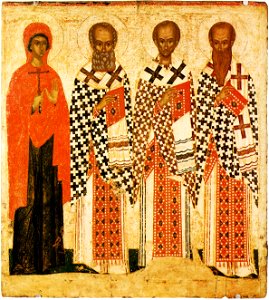 Paraskeva with saints (Pskov, 16th c, GTG)