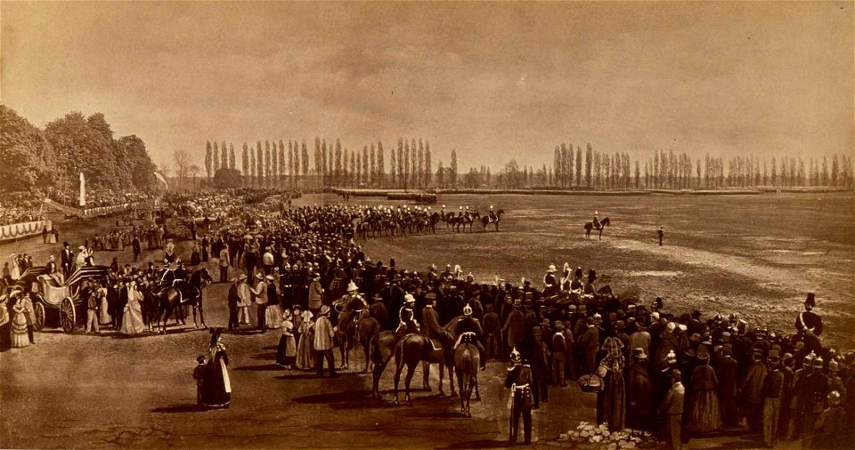 Parade vor Wilhelm I Polygon (Straßburg) 1877
