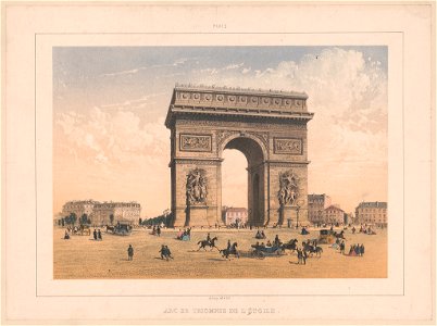 Paris. Arc de Triomphe de l'Étoile - Aubrun del. et lith. LCCN2016652453