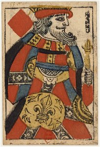 Paris Portrait card deck - 1740-1751 - King of Diamonds