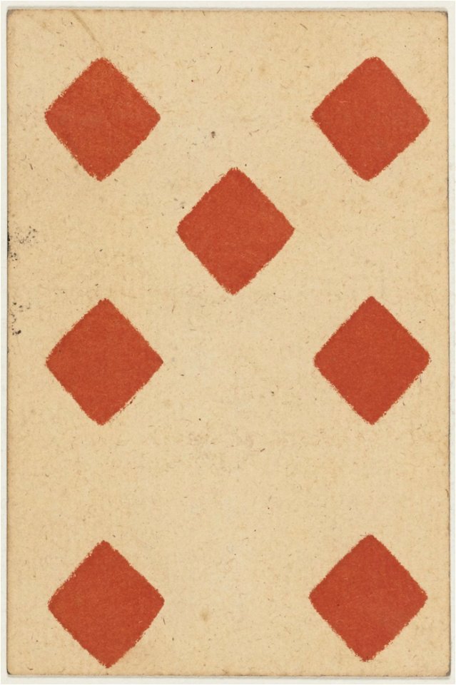 Paris Portrait card deck - 1740-1751 - 7 of Diamonds