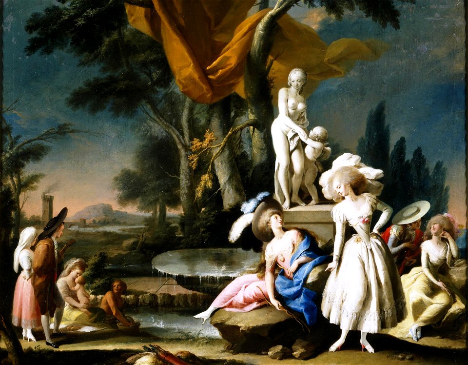 Parejas en un parque, de José Camarón Boronat (Museo del Prado)