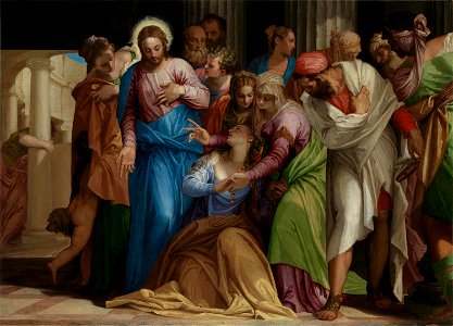 Paolo Veronese, The Conversion of Mary Magdalene. Free illustration for personal and commercial use.