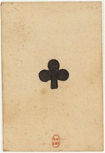 Paris Portrait card deck - 1740-1751 - Ace of Clubs