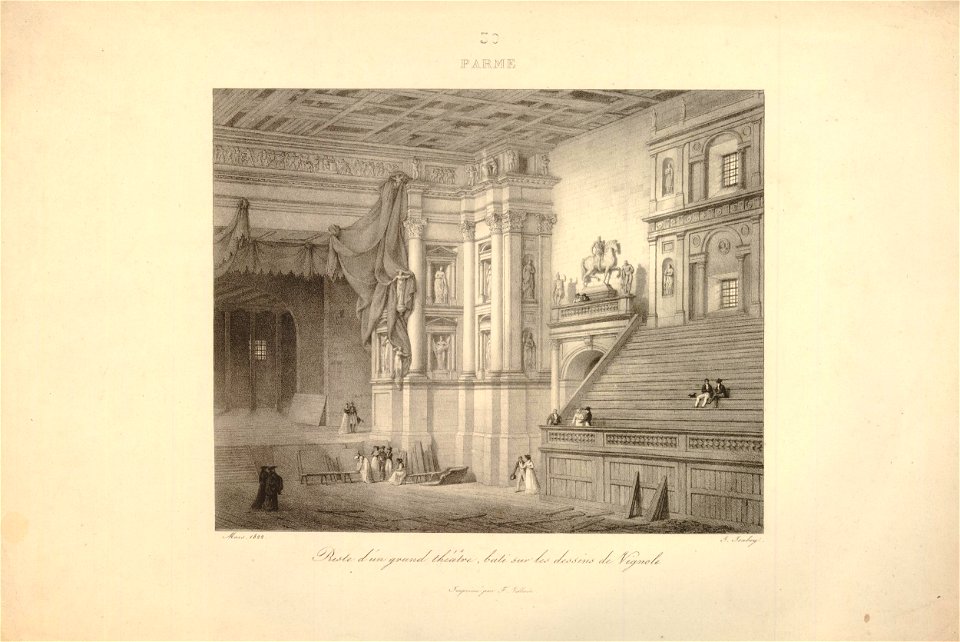 Parme - reste d'un grand théâtre bâti sur les dessins de Vignole (BM 1920,0420.115)