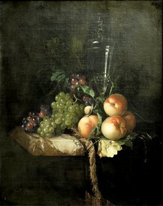 Paris - Musée du Louvre - Willem van Aelst - Raisins, pêches et grand verre - INV 666 - 001