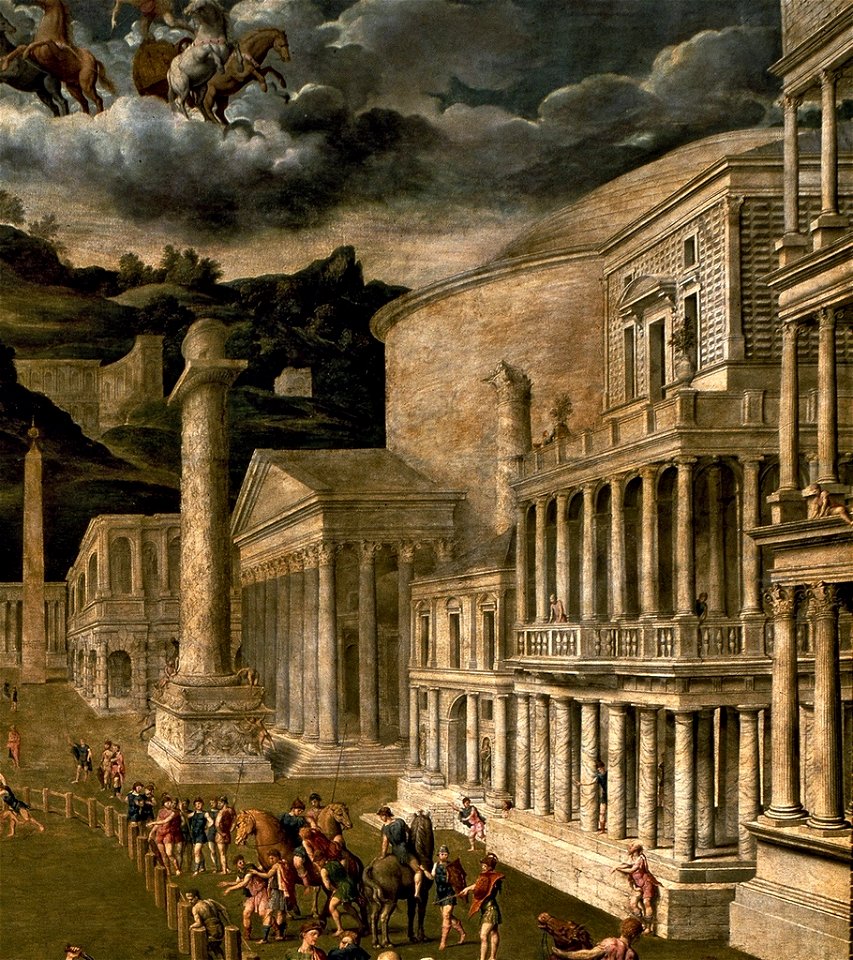 Paris Bordone - Combattimento di gladiatori (particolare 3) - Kunsthistorisches Museum, Wien