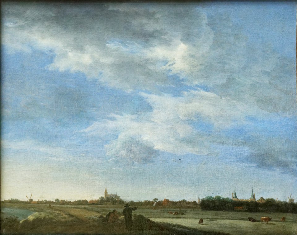 Paris - Musée du Louvre - Anthonie van Borssom - Ilpendam vu du sud-est avec le château d'Ilpenstein - INV 925 - 001