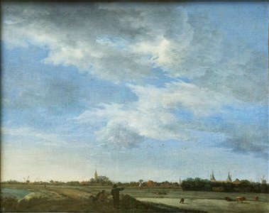Paris - Musée du Louvre - Anthonie van Borssom - Ilpendam vu du sud-est avec le château d'Ilpenstein - INV 925 - 001