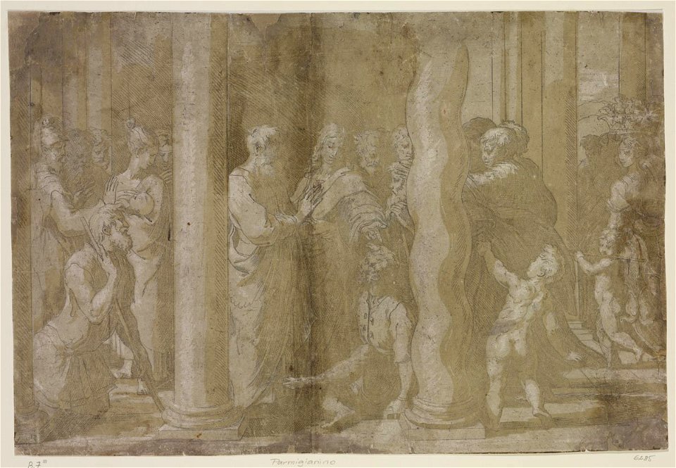 Parmigianino - Saint Peter and Saint John Healing the Cripples at the Gate of the Temple, 6285