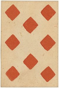 Paris Portrait card deck - 1740-1751 - 8 of Diamonds
