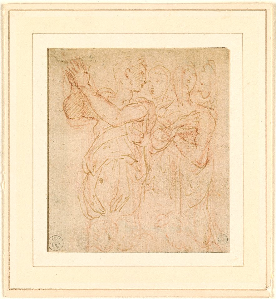 Parmigianino - Group of Four Figures, Three-Quarter Length, I, 46a