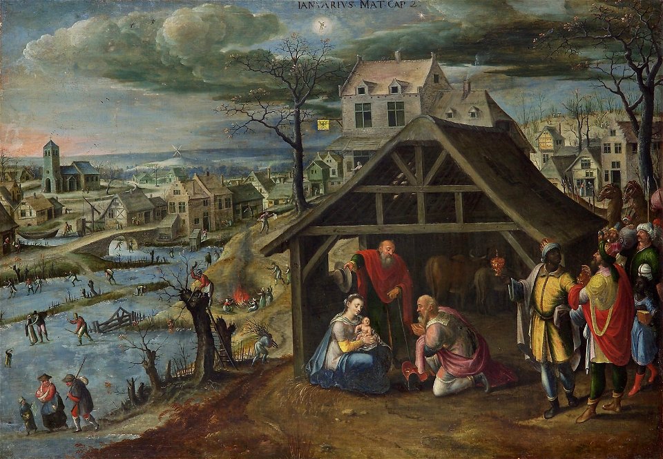 Marten van Valckenborch - Adoration of the Magi (January)